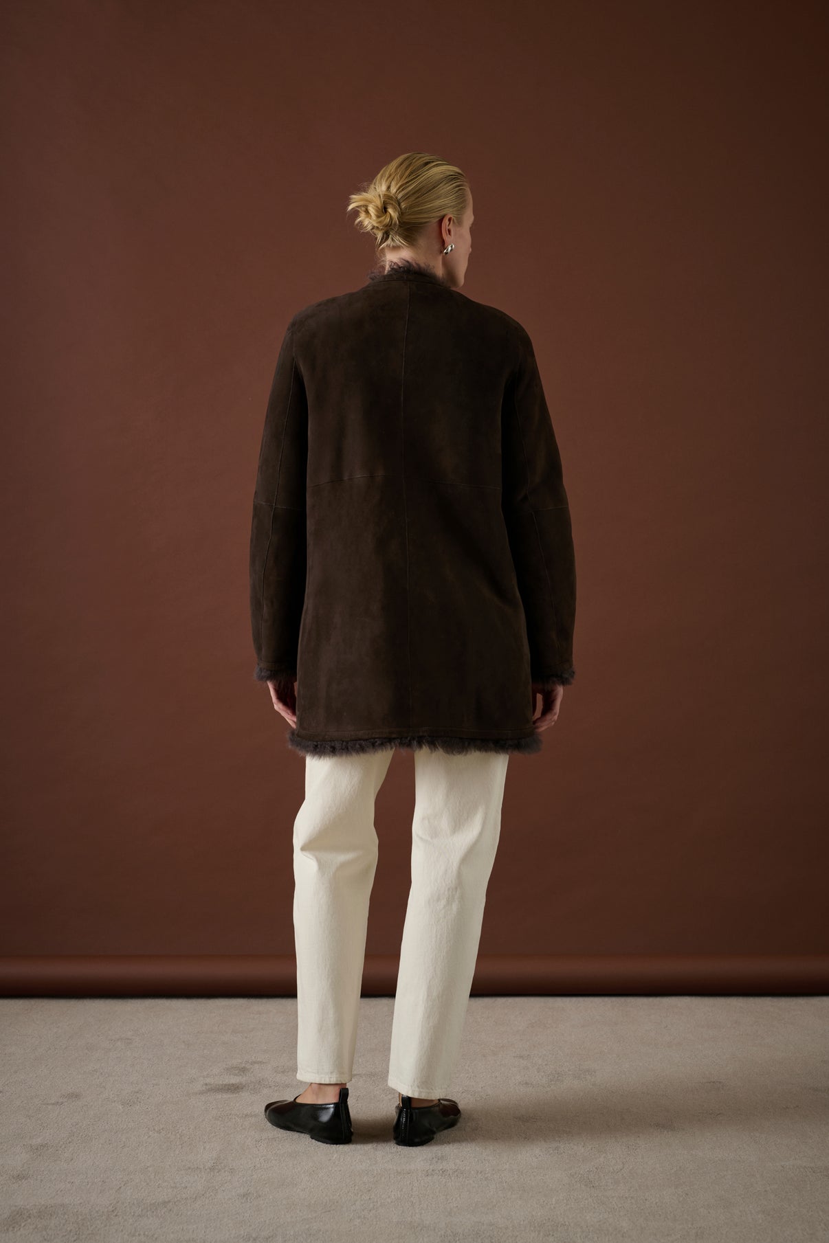 Manteau Sven - Marron Foncé - Cuir - Femme vue 5