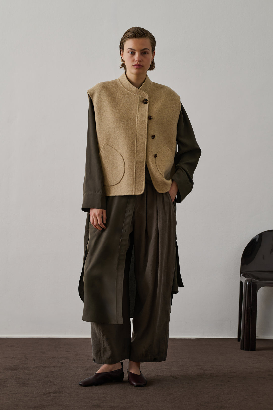 Blouson Adeline - Beige Chiné - Laine - Femme