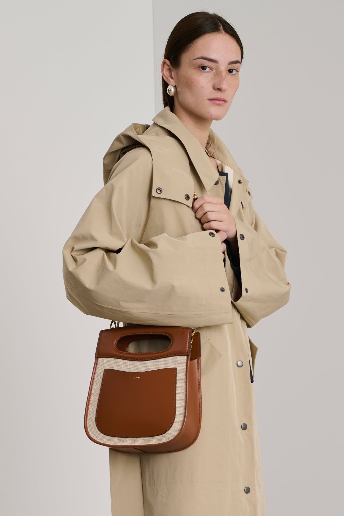 Sac Cheri - Écru/Naturel - Cuir - Femme vue 2
