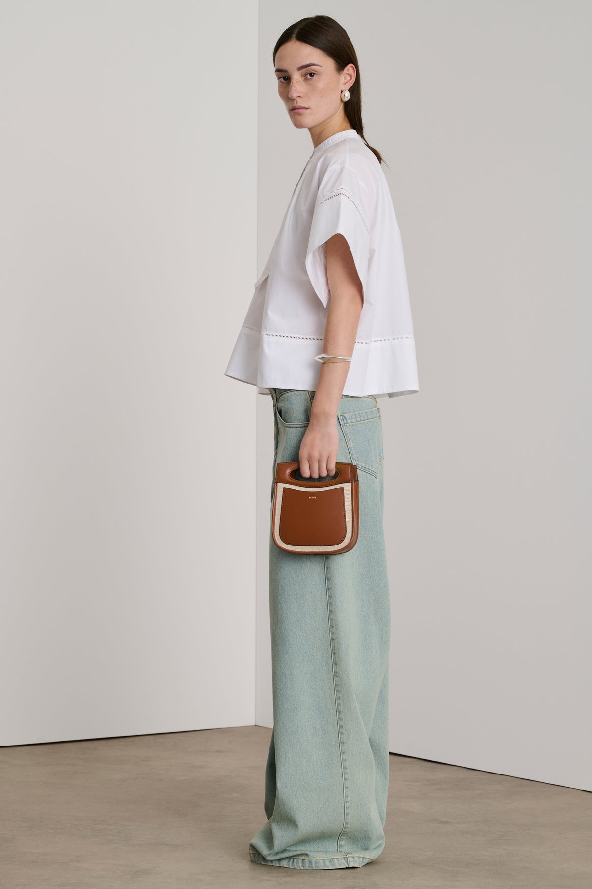 Sac Cheri Mini - Écru/Naturel - Cuir - Femme vue 3