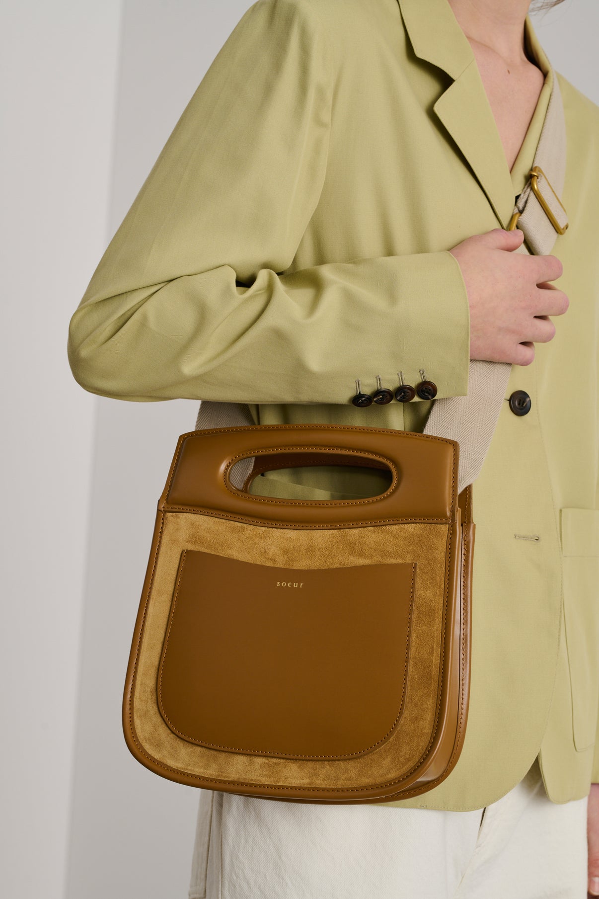 Sac Cheri - Camel/Ocre - Cuir - Femme vue 2